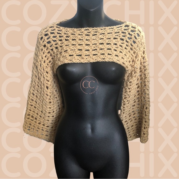 Just Chill: Handmade Crochet Bolero Top - Picture 3 of 3